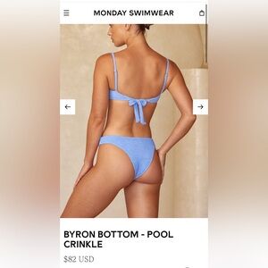 Byron bottoms powder blue (sparkle) - Monday Swimwear